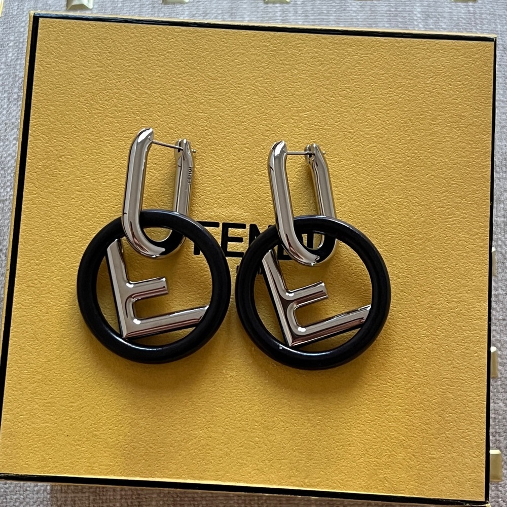 Fendi Logo Earrings